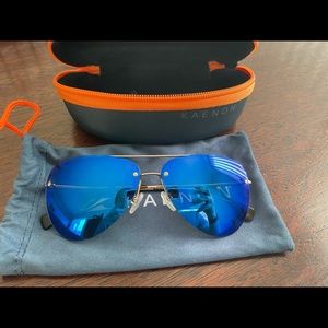 Like New KAENON blue aviator sunglasses
